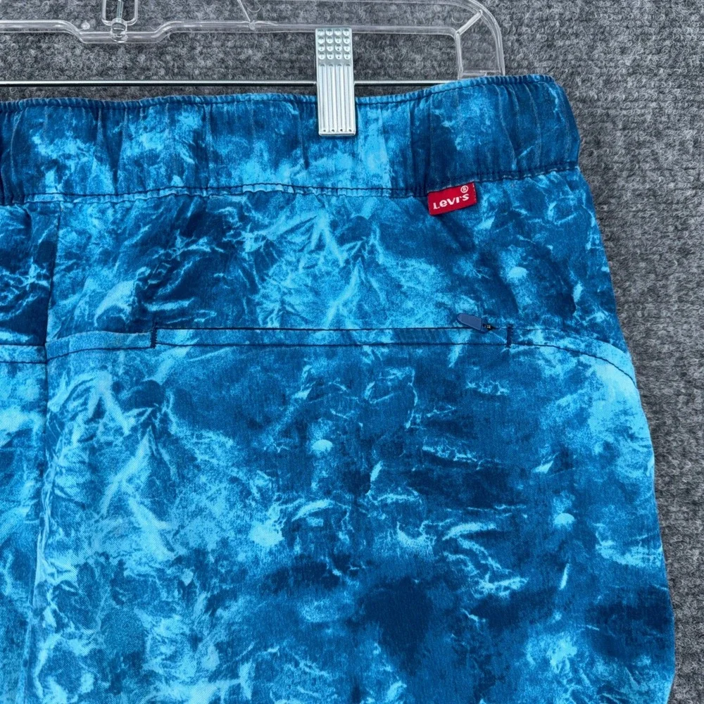 Levi's Men's Tie Dye Swim Trunks Shorts‎ Belt Loops Elastic Waist Size Large